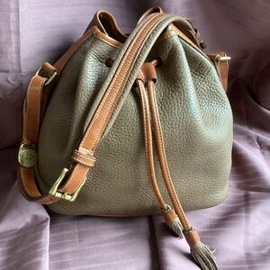 Authentic Vintage Dooney&Bourke Pebbled Leather Drawstring Handbag